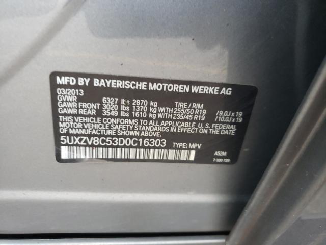 Photo 9 VIN: 5UXZV8C53D0C16303 - BMW X5 XDRIVE5 