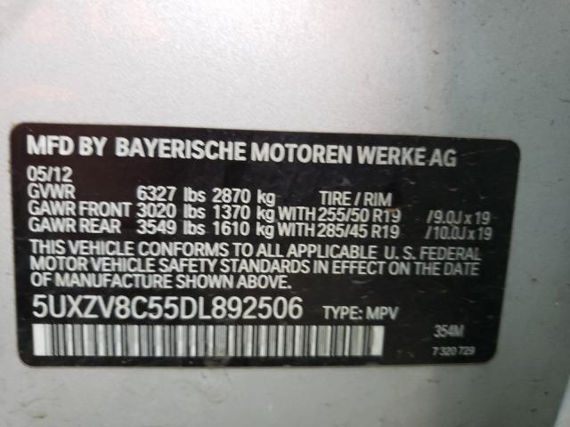 Photo 9 VIN: 5UXZV8C55DL892506 - BMW X5 XDRIVE5 