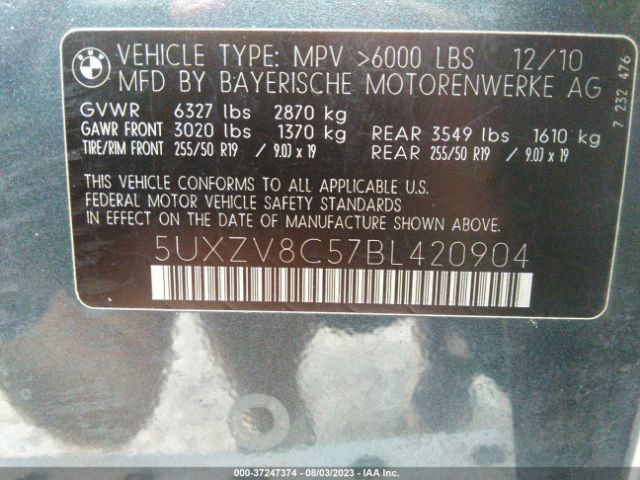 Photo 8 VIN: 5UXZV8C57BL420904 - BMW X5 