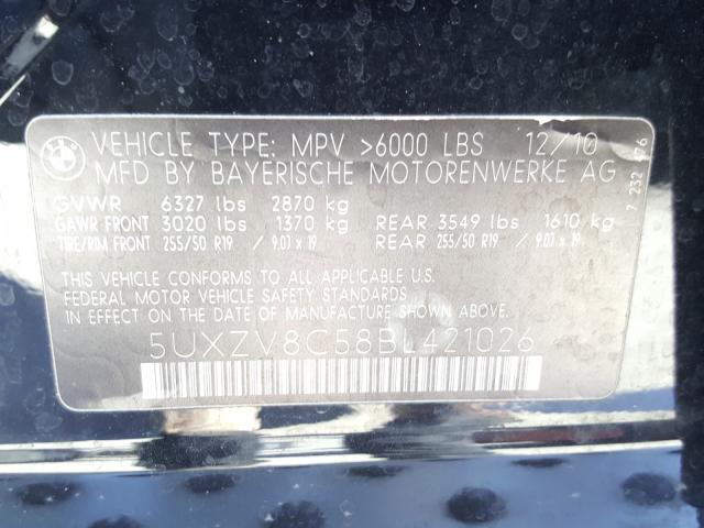 Photo 9 VIN: 5UXZV8C58BL421026 - BMW X5 XDRIVE5 