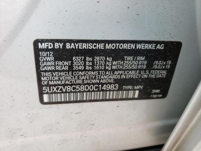 Photo 12 VIN: 5UXZV8C58D0C14983 - BMW X5 