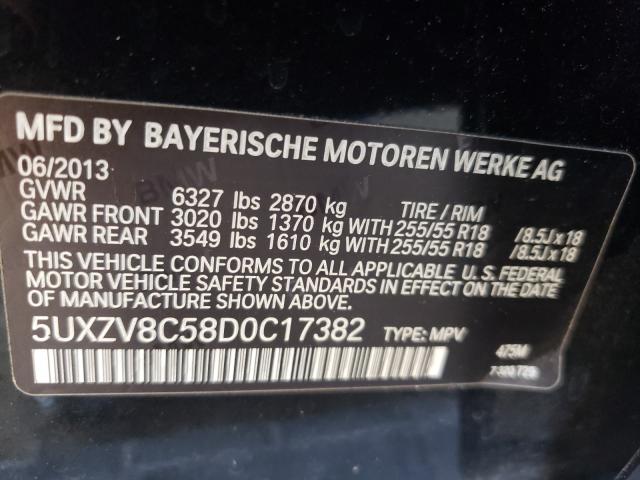 Photo 9 VIN: 5UXZV8C58D0C17382 - BMW X5 XDRIVE5 