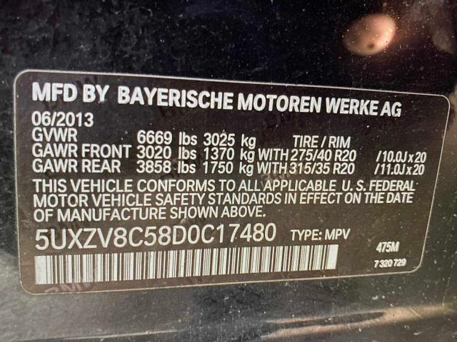 Photo 9 VIN: 5UXZV8C58D0C17480 - BMW X5 XDRIVE5 