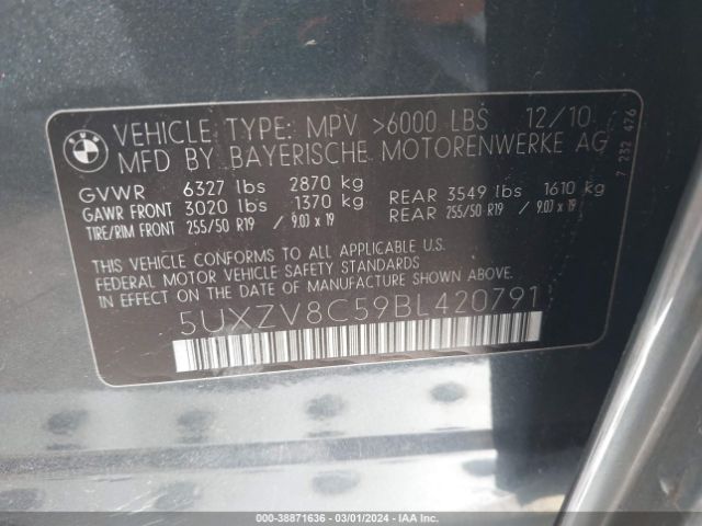 Photo 8 VIN: 5UXZV8C59BL420791 - BMW X5 