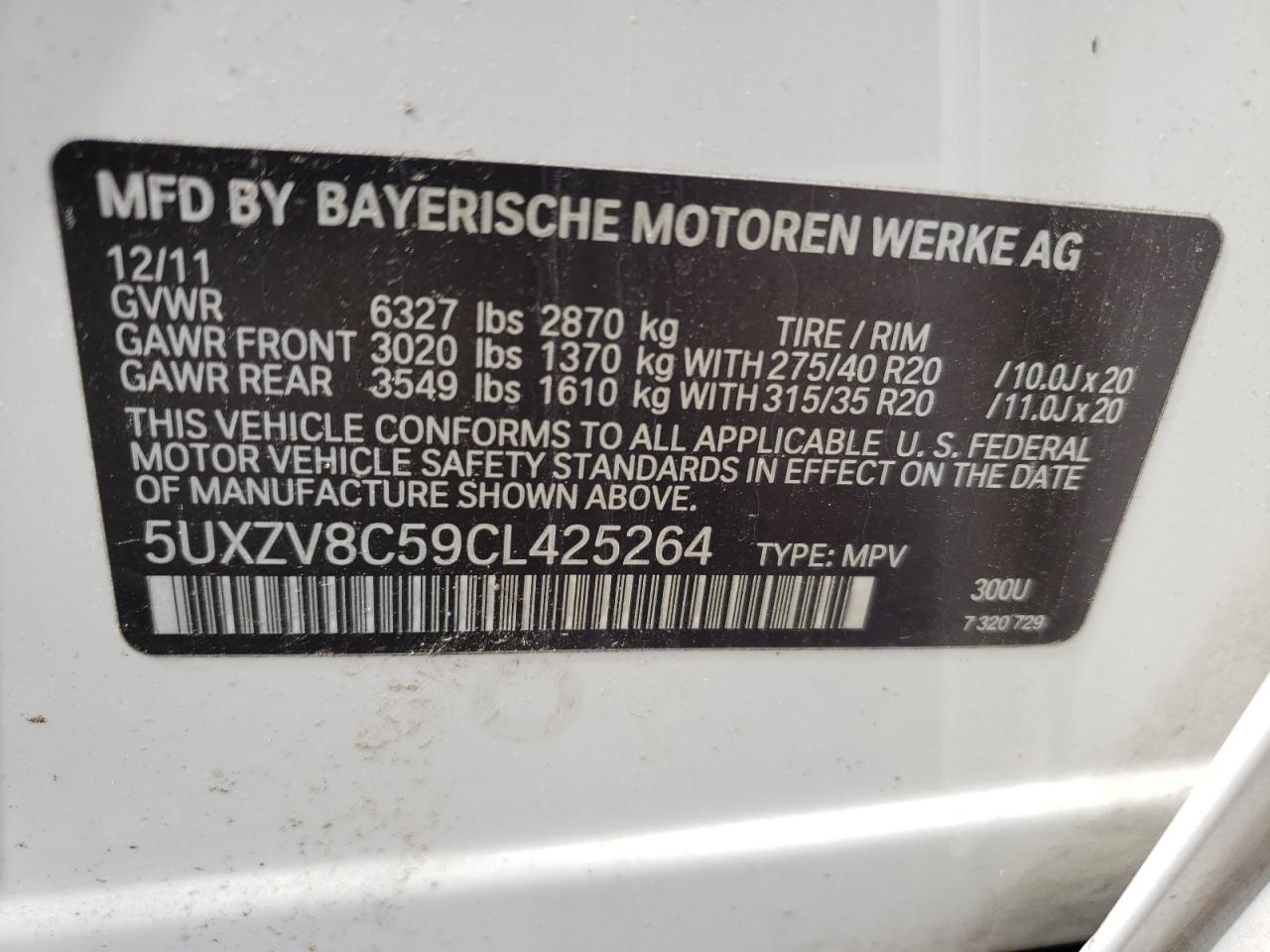 Photo 12 VIN: 5UXZV8C59CL425264 - BMW X5 