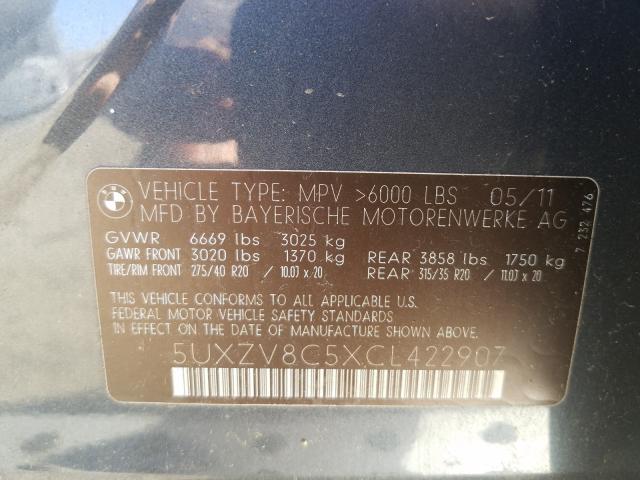 Photo 9 VIN: 5UXZV8C5XCL422907 - BMW X5 XDRIVE5 