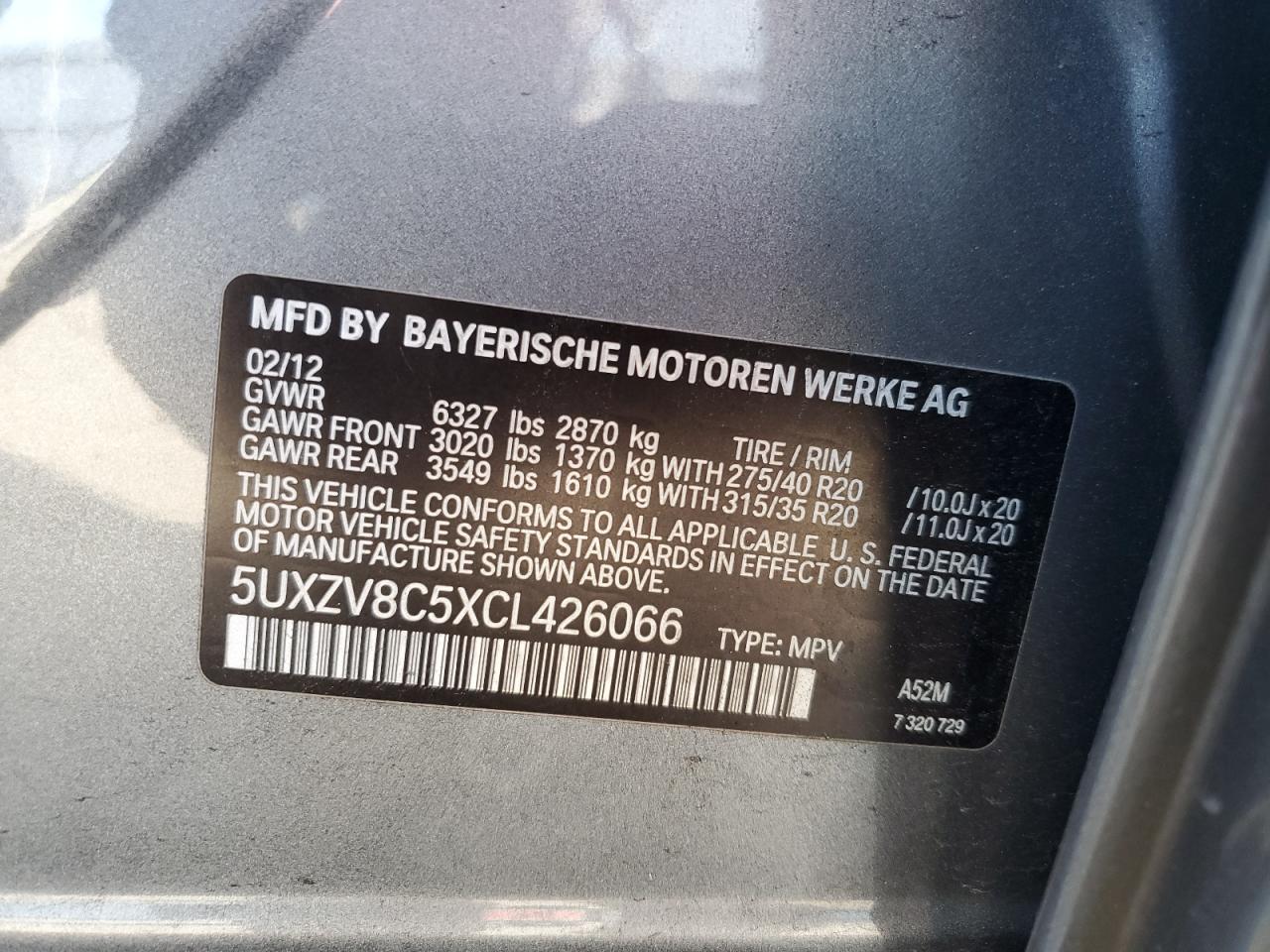 Photo 13 VIN: 5UXZV8C5XCL426066 - BMW X5 