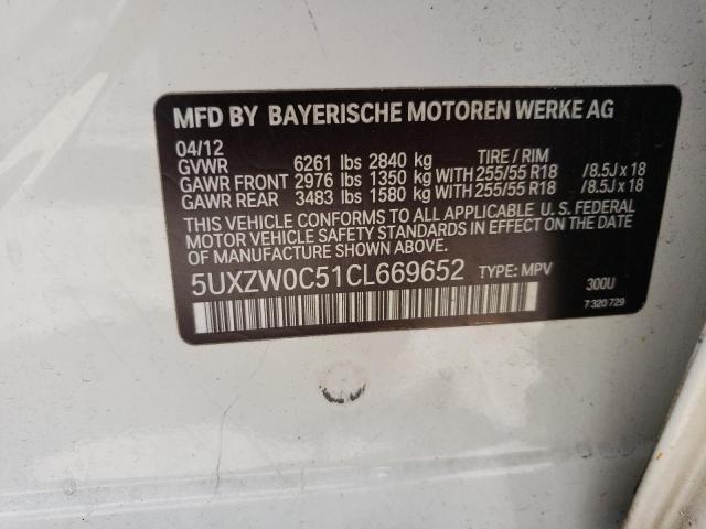 Photo 12 VIN: 5UXZW0C51CL669652 - BMW X5 XDRIVE3 