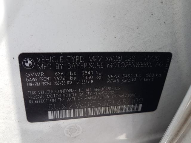 Photo 9 VIN: 5UXZW0C53BL657100 - BMW X5 XDRIVE3 