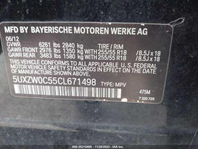 Photo 8 VIN: 5UXZW0C55CL671498 - BMW X5 