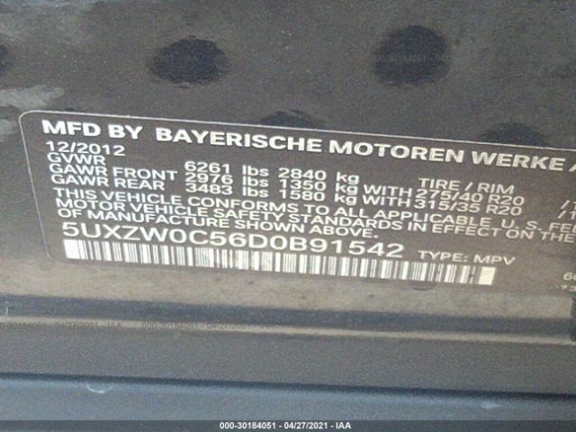 Photo 8 VIN: 5UXZW0C56D0B91542 - BMW X5 