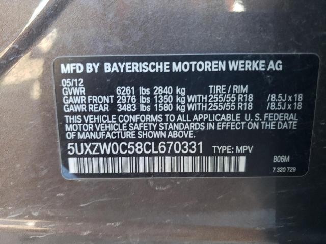 Photo 12 VIN: 5UXZW0C58CL670331 - BMW X5 XDRIVE3 