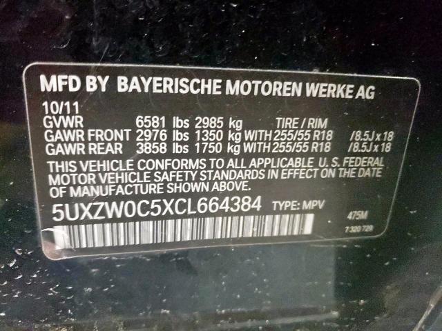 Photo 9 VIN: 5UXZW0C5XCL664384 - BMW X5 XDRIVE3 