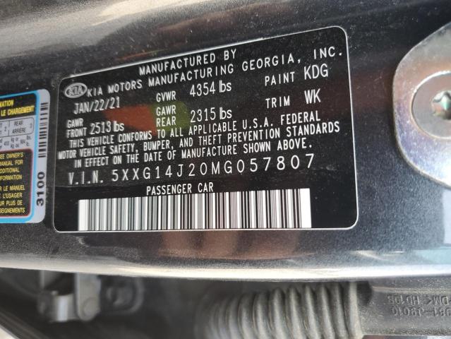 Photo 12 VIN: 5XXG14J20MG057807 - KIA K5 LXS 