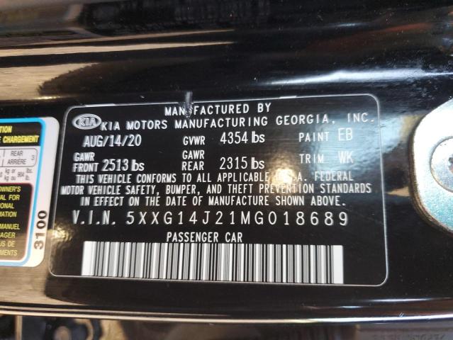 Photo 11 VIN: 5XXG14J21MG018689 - KIA K5 LXS 