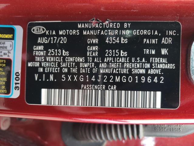 Photo 11 VIN: 5XXG14J22MG019642 - KIA K5 LXS 