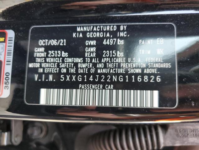 Photo 9 VIN: 5XXG14J22NG116826 - KIA K5 LXS 