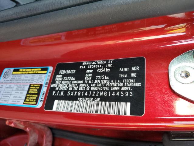 Photo 11 VIN: 5XXG14J22NG144593 - KIA K5 LXS 