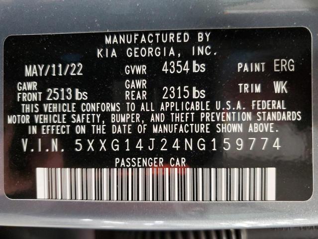 Photo 12 VIN: 5XXG14J24NG159774 - KIA K5 LXS 