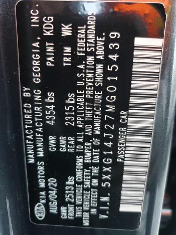 Photo 12 VIN: 5XXG14J27MG015439 - KIA K5 LXS 
