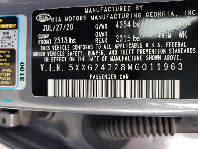 Photo 9 VIN: 5XXG24J28MG011963 - KIA K5 LX 