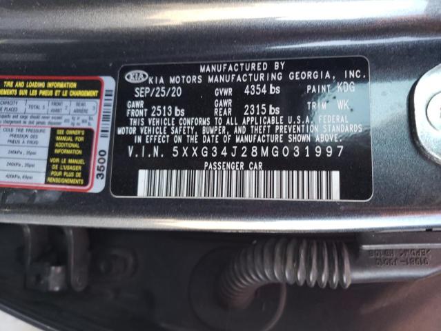 Photo 12 VIN: 5XXG34J28MG031997 - KIA K5 