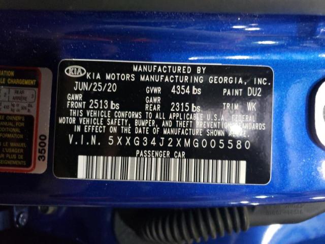 Photo 11 VIN: 5XXG34J2XMG005580 - KIA K5 EX 