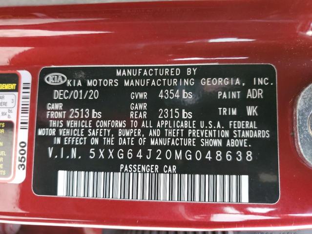 Photo 11 VIN: 5XXG64J20MG048638 - KIA K5 GT LINE 