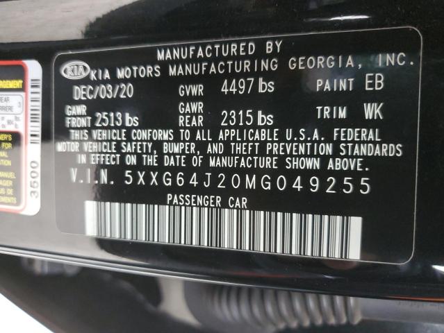 Photo 12 VIN: 5XXG64J20MG049255 - KIA K5 GT LINE 