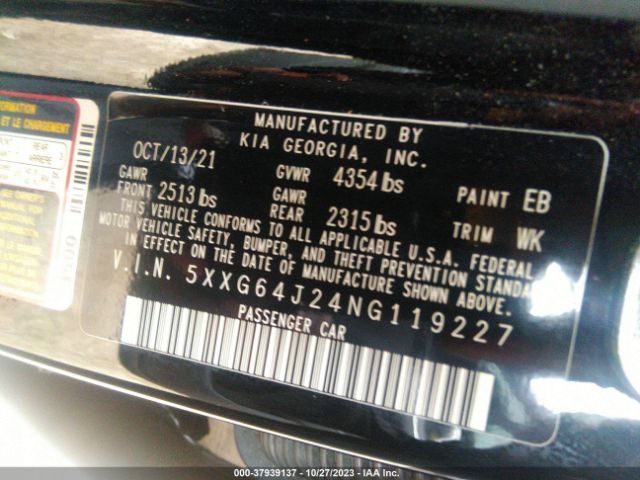 Photo 8 VIN: 5XXG64J24NG119227 - KIA K5 