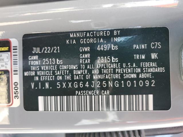 Photo 11 VIN: 5XXG64J25NG101092 - KIA K5 GT LINE 