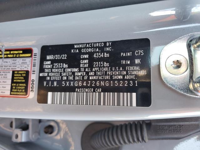 Photo 11 VIN: 5XXG64J26NG152231 - KIA K5 