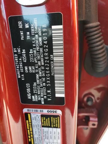 Photo 12 VIN: 5XXG64J26RG240198 - KIA K5 GT LINE 