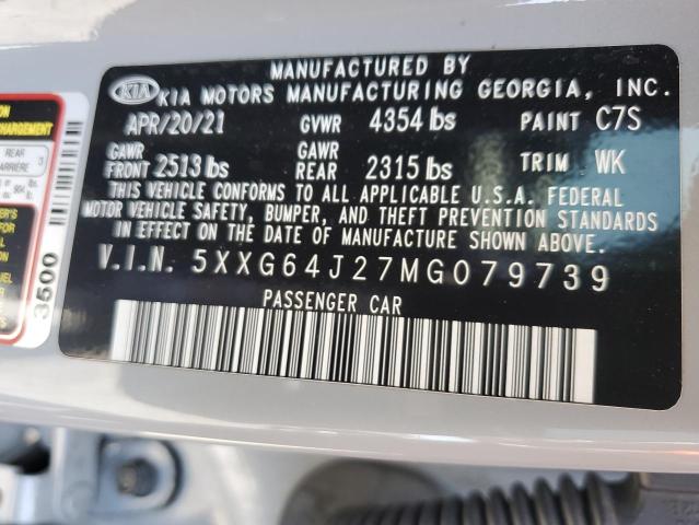 Photo 12 VIN: 5XXG64J27MG079739 - KIA K5 GT LINE 