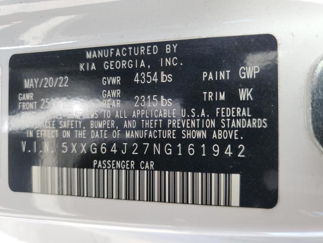 Photo 12 VIN: 5XXG64J27NG161942 - KIA K5 