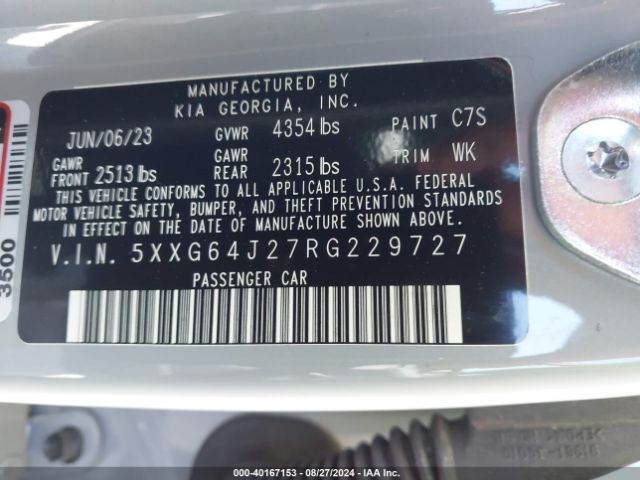 Photo 8 VIN: 5XXG64J27RG229727 - KIA K5 