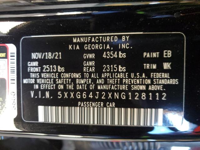 Photo 11 VIN: 5XXG64J2XNG128112 - KIA K5 GT LINE 