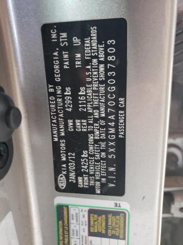 Photo 12 VIN: 5XXGM4A70CG037803 - KIA OPTIMA LX 