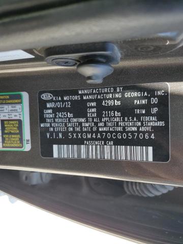 Photo 11 VIN: 5XXGM4A70CG057064 - KIA OPTIMA LX 