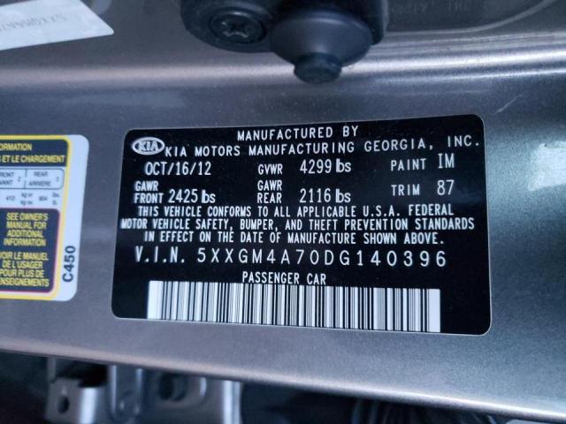 Photo 9 VIN: 5XXGM4A70DG140396 - KIA OPTIMA LX 