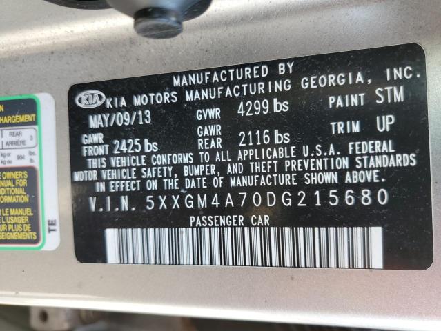 Photo 9 VIN: 5XXGM4A70DG215680 - KIA OPTIMA LX 