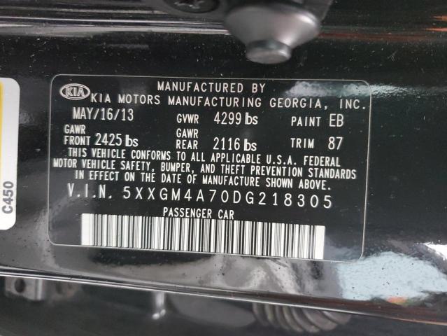 Photo 11 VIN: 5XXGM4A70DG218305 - KIA OPTIMA LX 