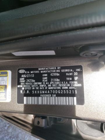 Photo 9 VIN: 5XXGM4A70DG255211 - KIA OPTIMA 