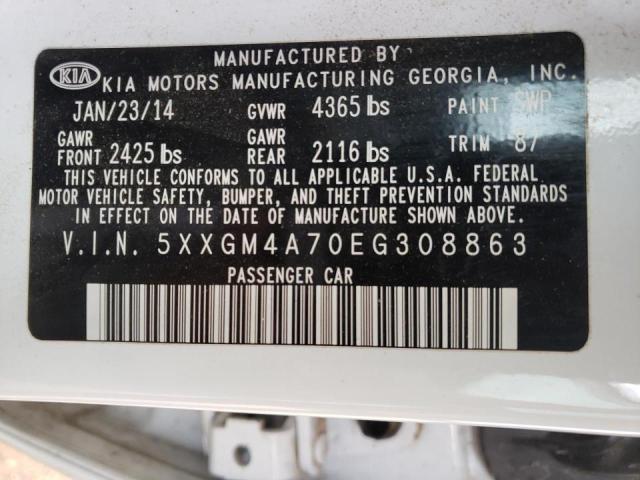 Photo 9 VIN: 5XXGM4A70EG308863 - KIA OPTIMA LX 