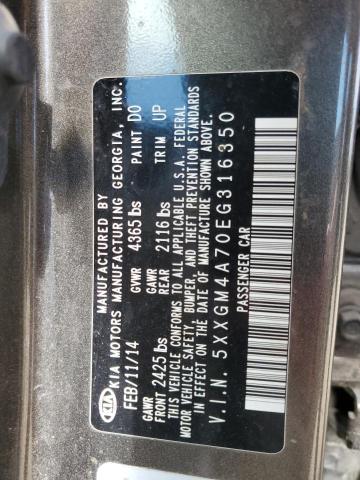 Photo 11 VIN: 5XXGM4A70EG316350 - KIA OPTIMA 