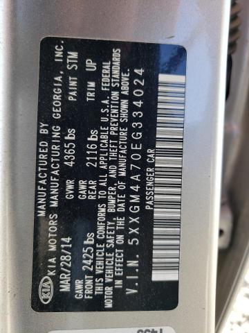 Photo 11 VIN: 5XXGM4A70EG334024 - KIA OPTIMA 