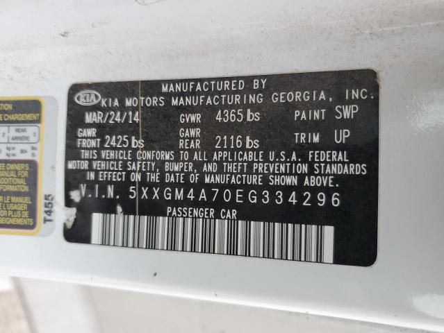 Photo 11 VIN: 5XXGM4A70EG334296 - KIA OPTIMA 