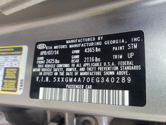 Photo 9 VIN: 5XXGM4A70EG340289 - KIA OPTIMA LX 