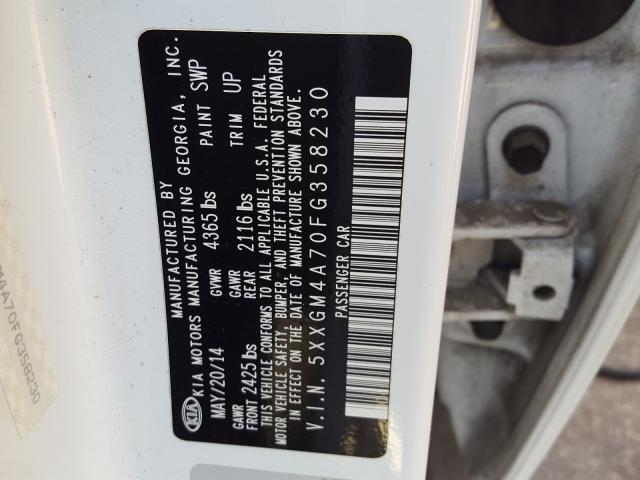 Photo 9 VIN: 5XXGM4A70FG358230 - KIA OPTIMA LX 