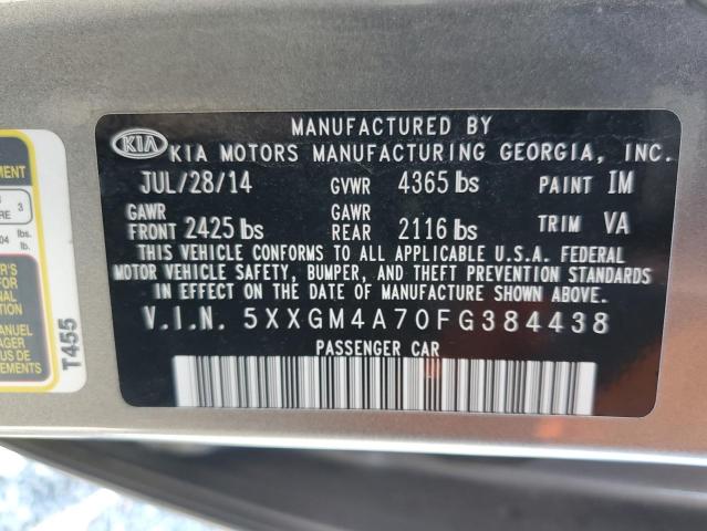 Photo 11 VIN: 5XXGM4A70FG384438 - KIA OPTIMA 